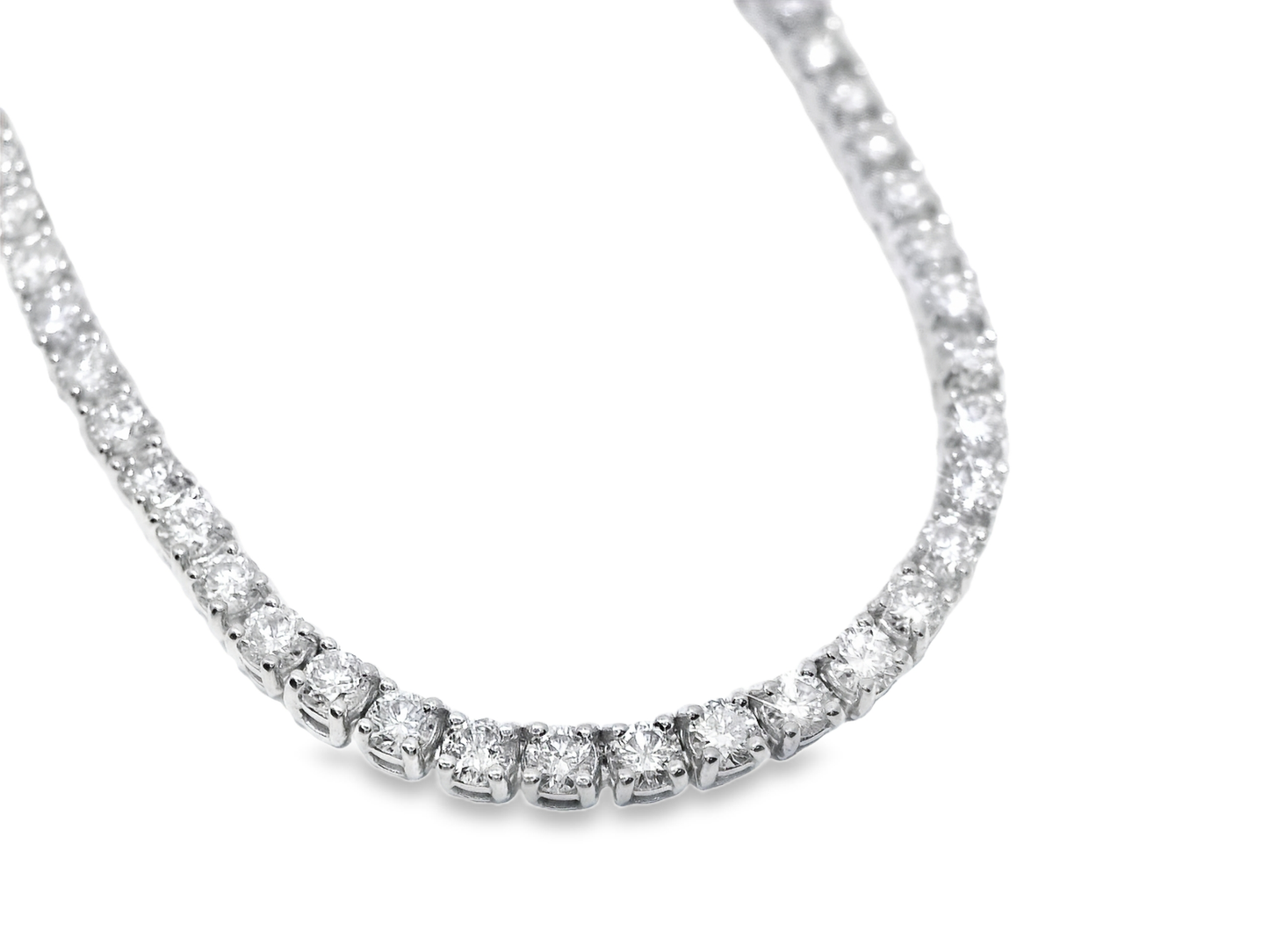 4.65CT Lab Diamond Necklace 14k White Gold