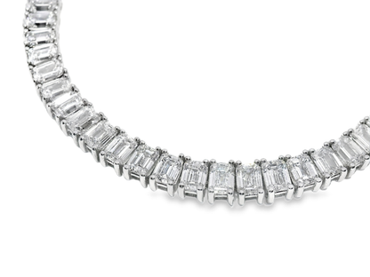 58.52Ct Lab Diamond Necklace 14k White Gold
