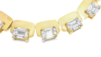 11.14Ct Lab Diamond Necklace 14k Yellow Gold