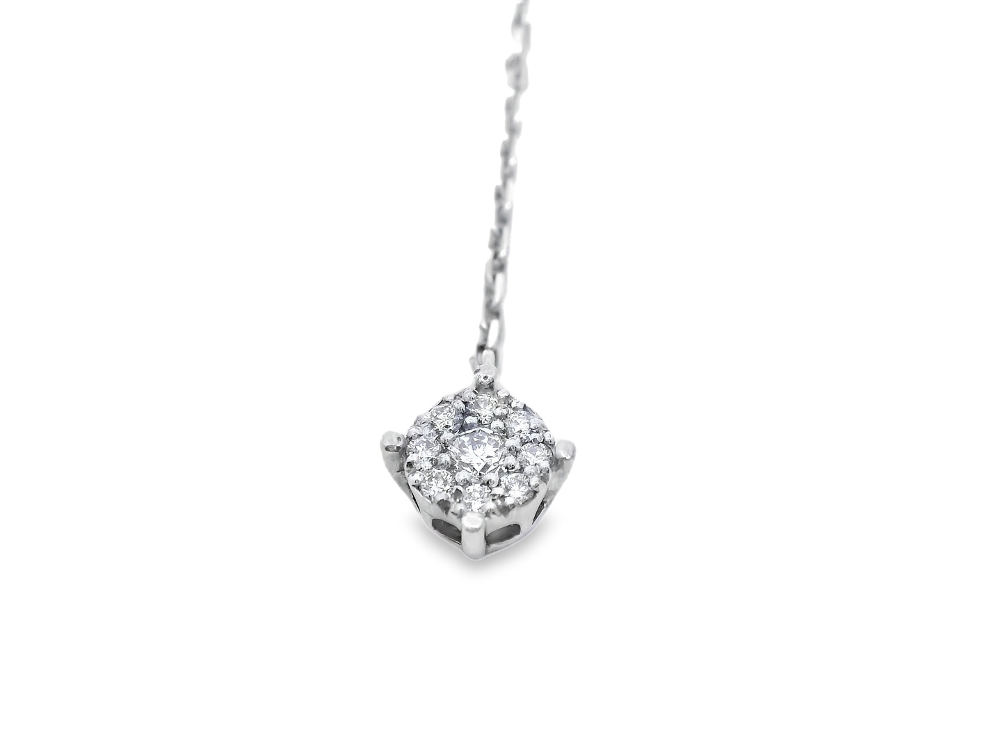 0.90CT Diamond Pendant 14k White Gold