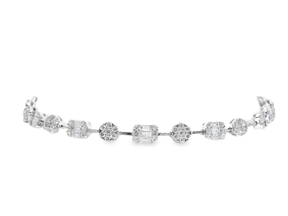 3.41CT Diamond Bracelet 18k White Gold