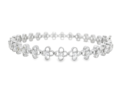 1.06CT Diamond Bracelet 14k White Gold