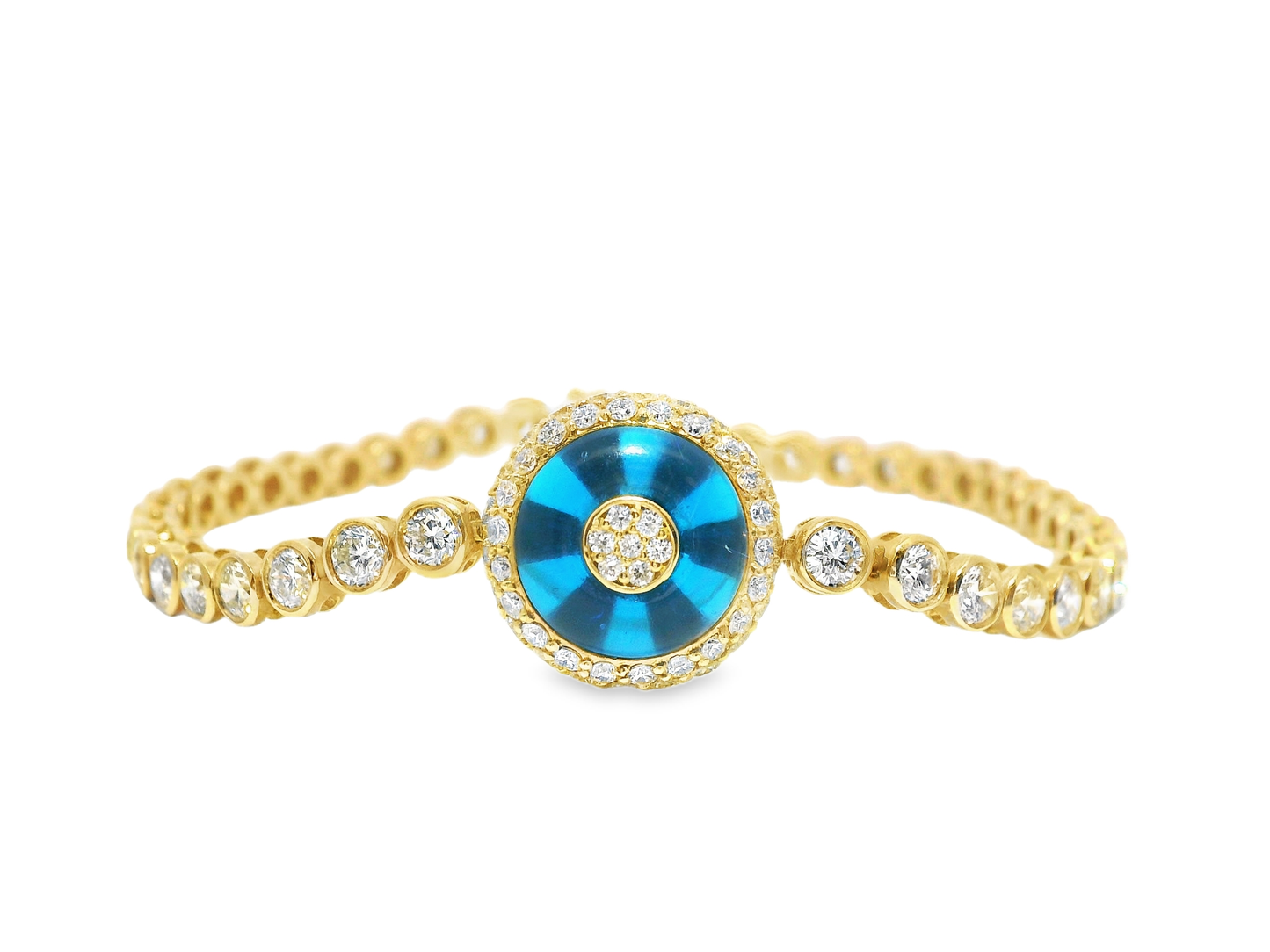 5.25Ct Evil Eye Diamond Bracelet 14k Yellow Gold