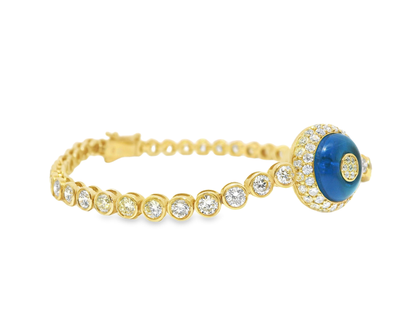 5.25Ct Evil Eye Diamond Bracelet 14k Yellow Gold