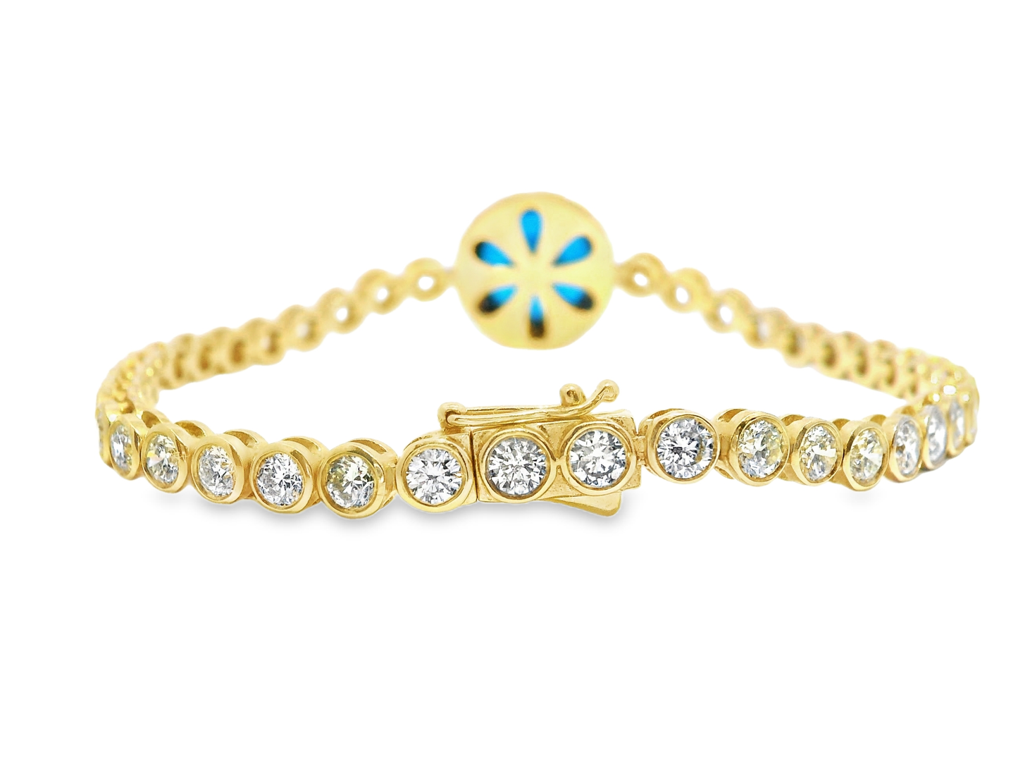 5.25Ct Evil Eye Diamond Bracelet 14k Yellow Gold