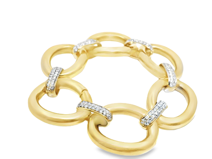 1.65CT Diamond Bracelet 14k Yellow Gold