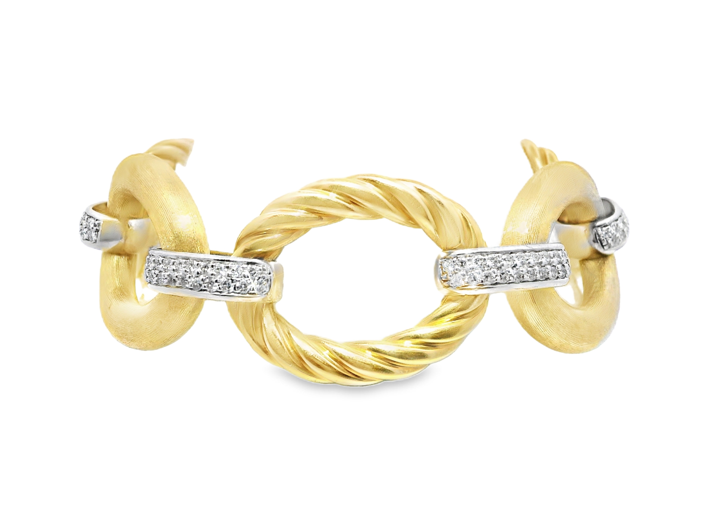 1.59CT Diamond Bracelet 14k Yellow Gold