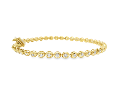 0.84CT Diamond Bracelet 14k Yellow Gold
