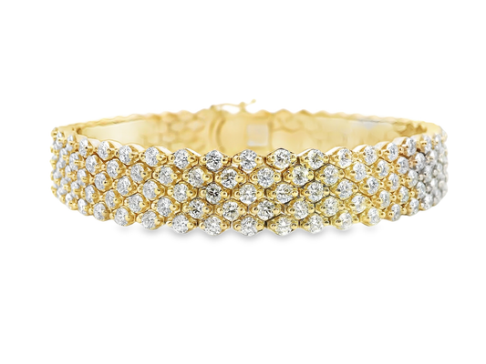 6.15CT Diamond Bracelet 14k Yellow Gold
