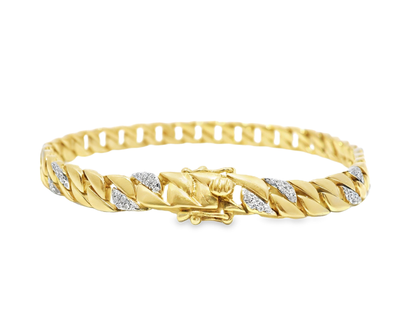 0.36CT Diamond Bracelet 14k Yellow Gold