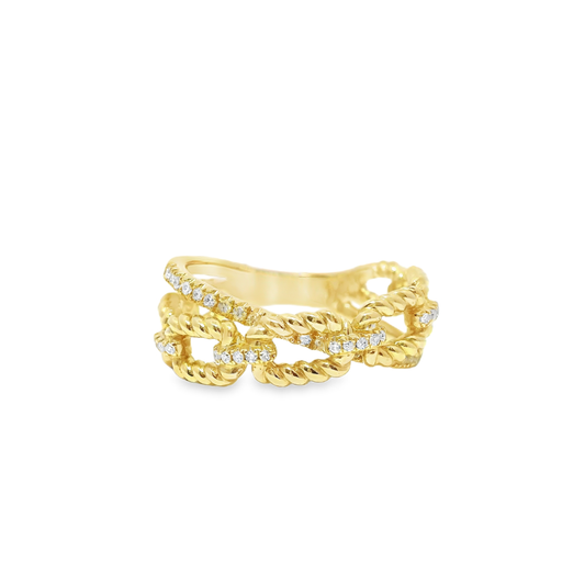 0.27CT Diamond Ring 14k Yellow Gold