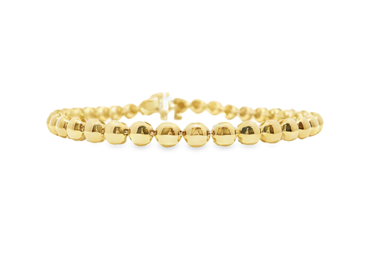Plain Ball Bracelet 14k Yellow Gold