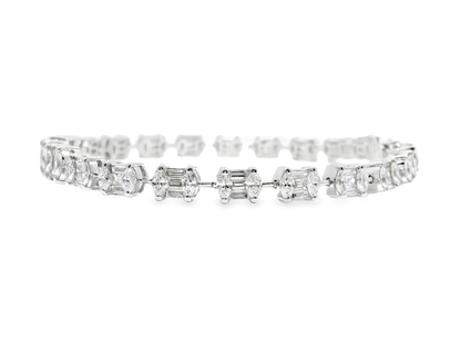 4.86CT Diamond Bracelet 18k White Gold