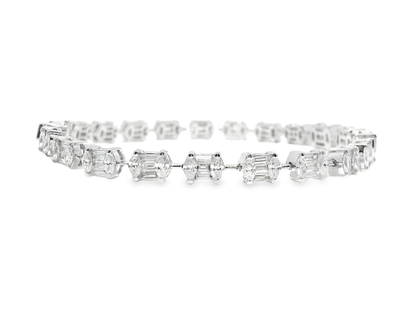4.86CT Diamond Bracelet 18k White Gold
