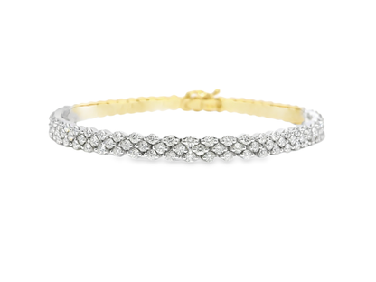 2.32CT Diamond Bracelet 14k Yellow Gold