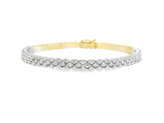 2.32CT Diamond Bracelet 14k Yellow Gold