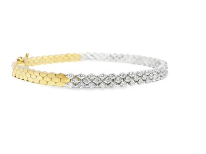 2.32CT Diamond Bracelet 14k Yellow Gold
