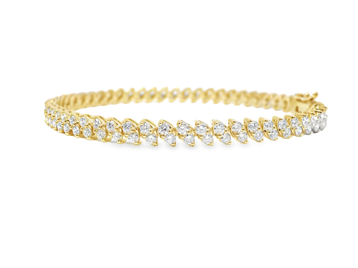 3.47CT Diamond Bracelet 14k Yellow Gold