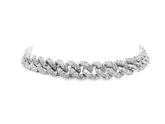 4.71CT Diamond Bracelet 14k White Gold