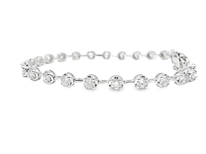 3.30CT Diamond Bracelet 14k White Gold