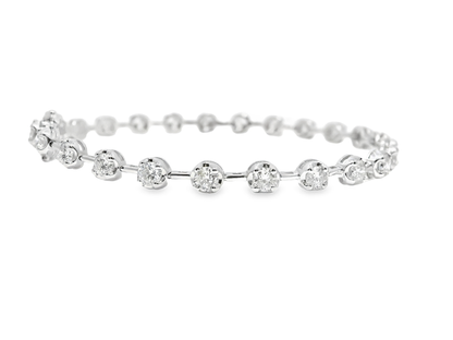 3.30CT Diamond Bracelet 14k White Gold