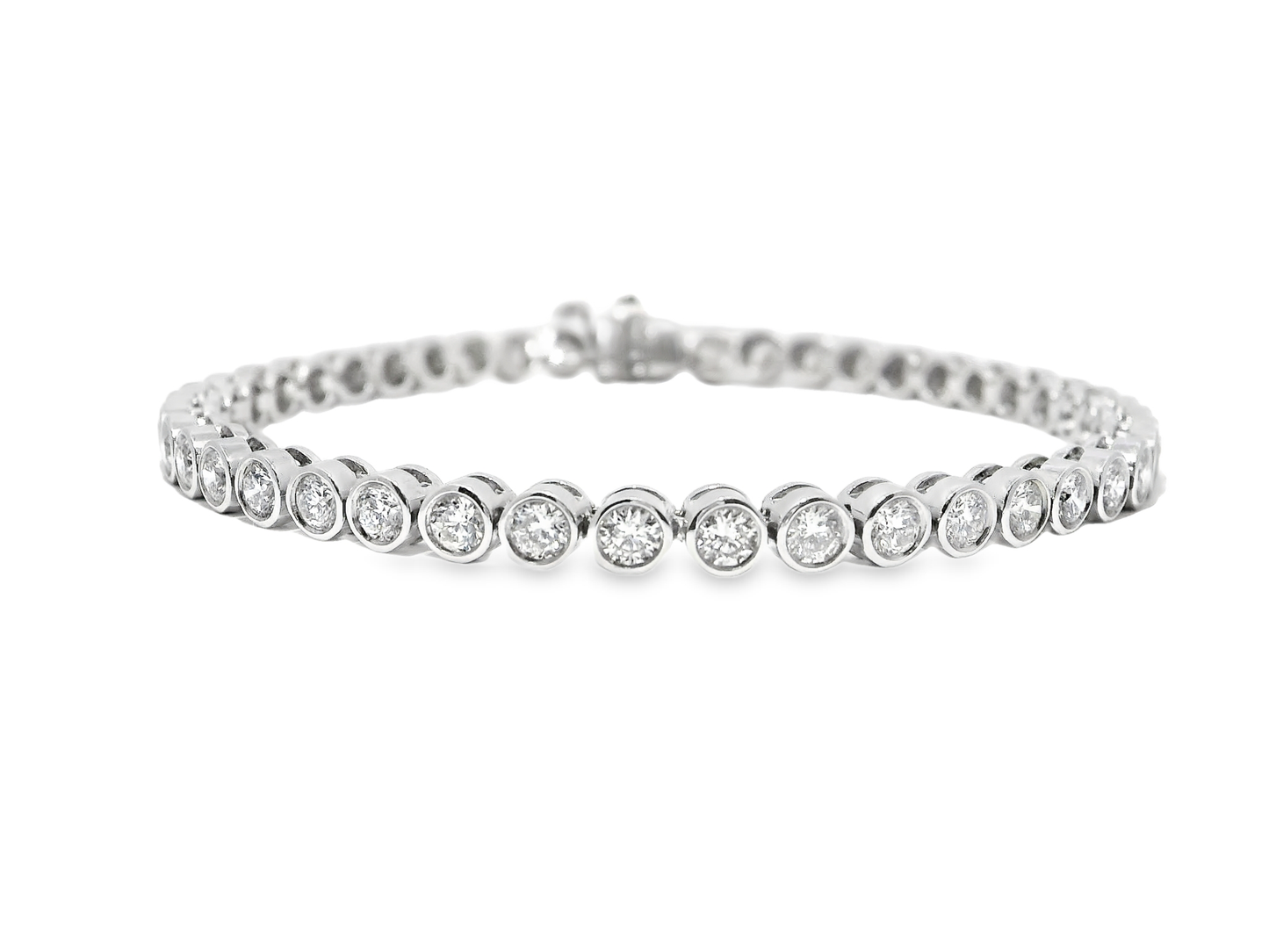 4.09CT Diamond Bracelet 14k White Gold