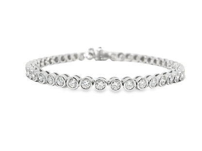 4.09CT Diamond Bracelet 14k White Gold