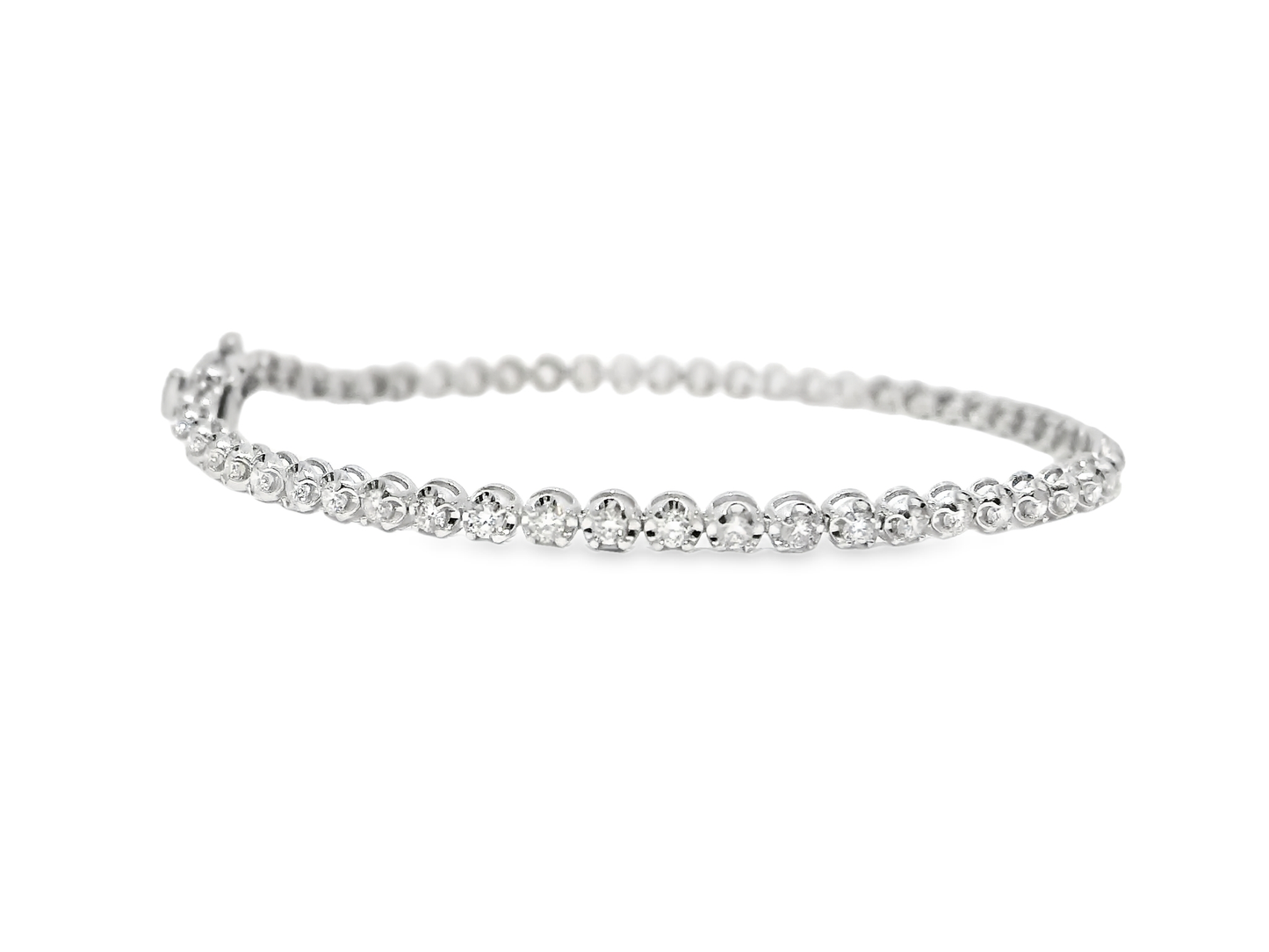 1.32CT Diamond Bracelet 14k White Gold