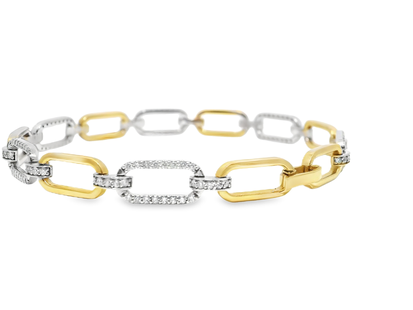1.12CT Diamond Bracelet 14k Yellow Gold
