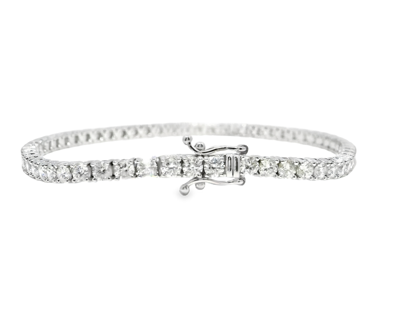4.93CT Diamond Bracelet 14k White Gold