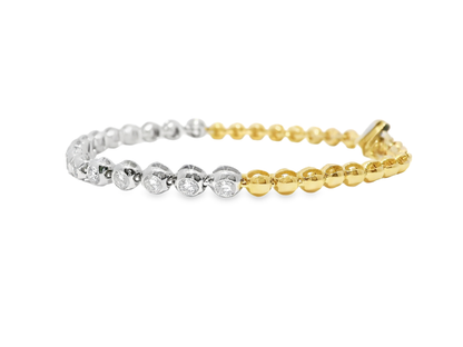 1.23CT Diamond Bracelet 14k Yellow Gold