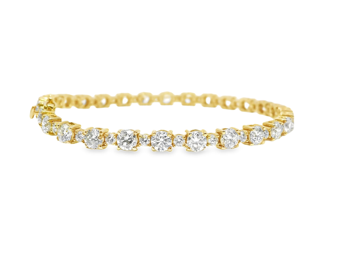 7.79CT Diamond Bracelet 14k Yellow Gold