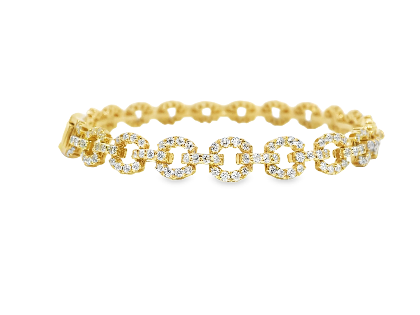 3.17CT Diamond Bracelet 14k Yellow Gold
