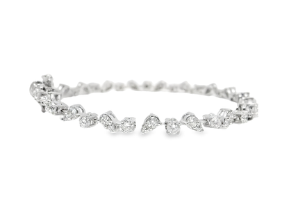 3.00CT Diamond Bracelet 14k White Gold