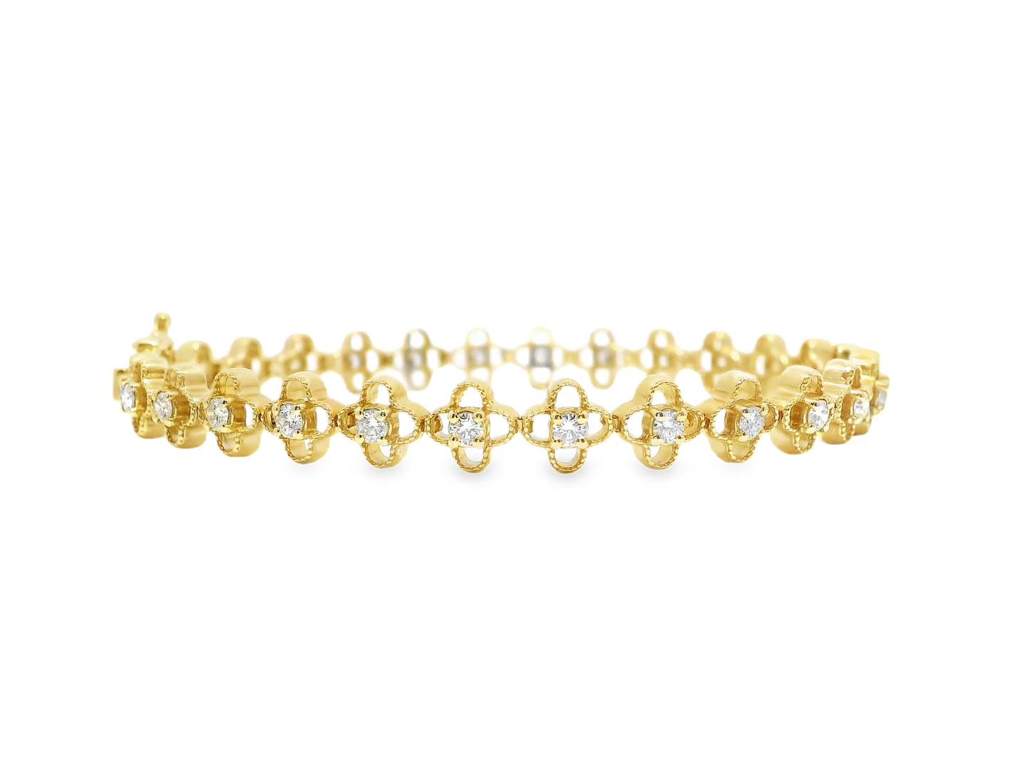 1.06CT Diamond Bracelet 14k Yellow Gold