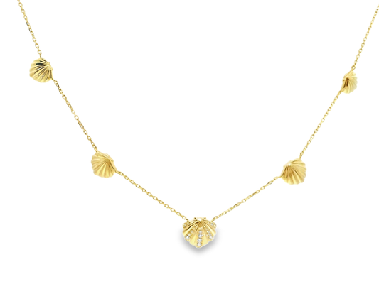 0.15CT Diamond Pendant 14k Yellow Gold