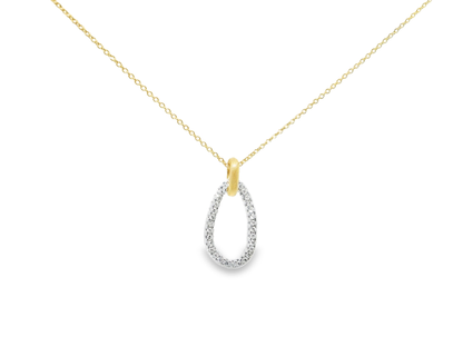 0.20CT Diamond Pendant 14k Yellow Gold