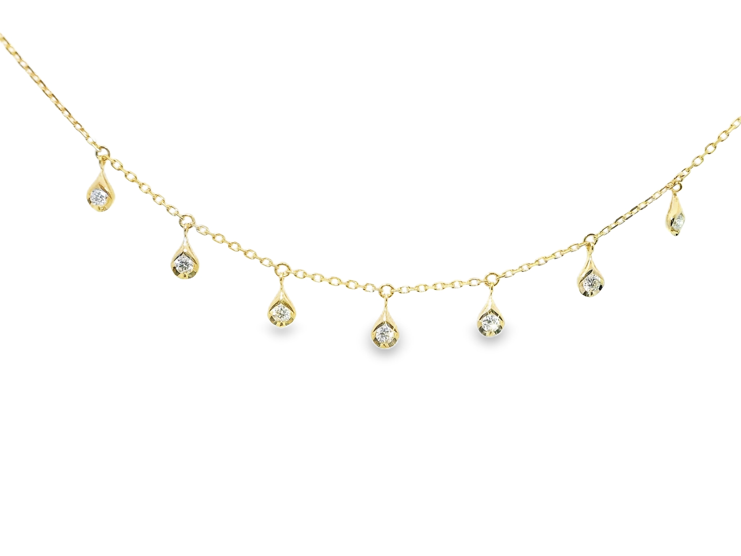0.39CT Diamond Pendant 14k Yellow Gold