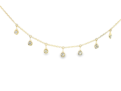 0.39CT Diamond Pendant 14k Yellow Gold