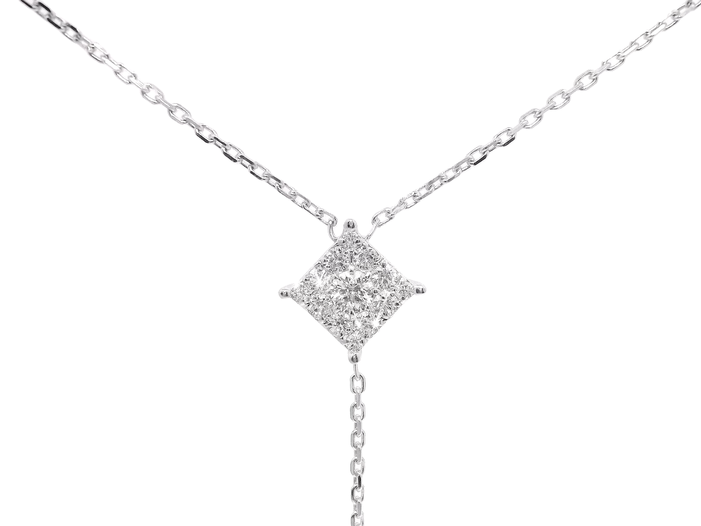 0.50CT Diamond Pendant 14k White Gold