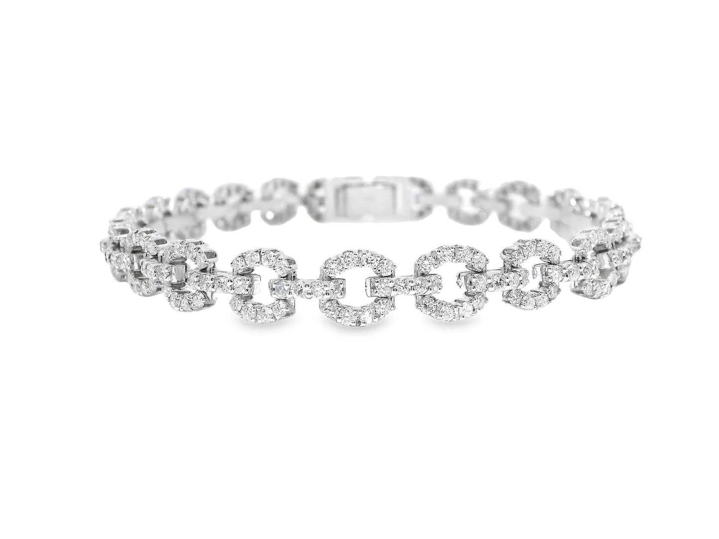 3.17CT Diamond Bracelet 14k White Gold