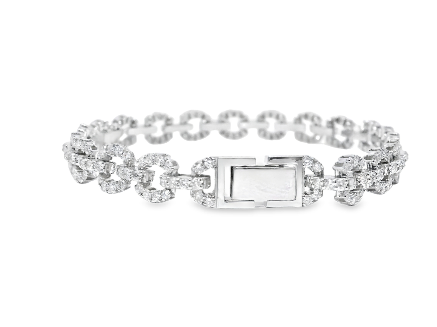 3.17CT Diamond Bracelet 14k White Gold