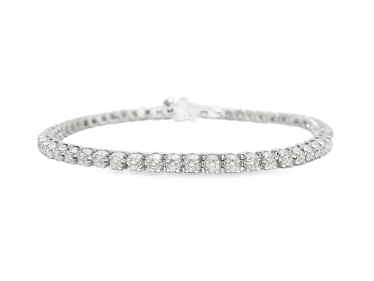 2.60CT Diamond Tennis Bracelet 14k White Gold