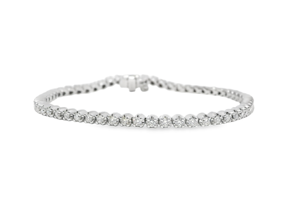 1.20CT Diamond Tennis Bracelet 14k White Gold