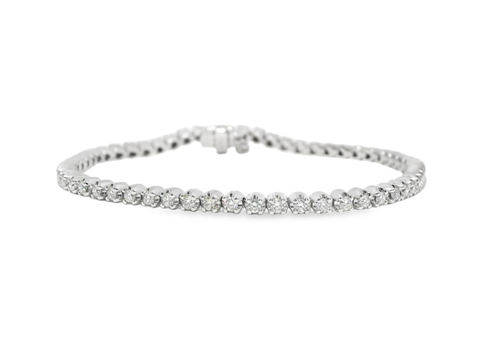1.20CT Diamond Tennis Bracelet 14k White Gold