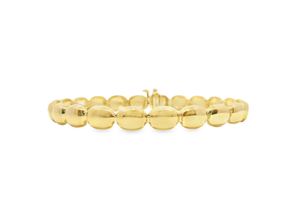 Plain Beaded 14k Yellow Gold Bracelet