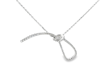 0.70CT Diamond Pendant 14k White Gold