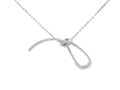 0.70CT Diamond Pendant 14k White Gold