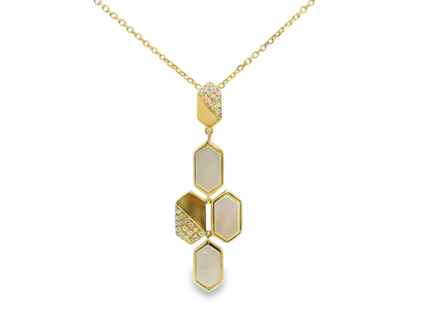 1.57CT Diamond Pendant 14k Yellow Gold