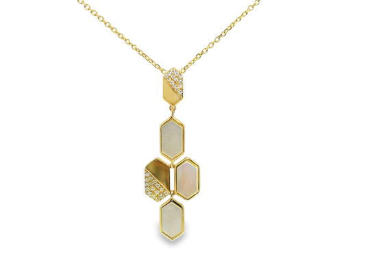 1.57CT Diamond Pendant 14k Yellow Gold